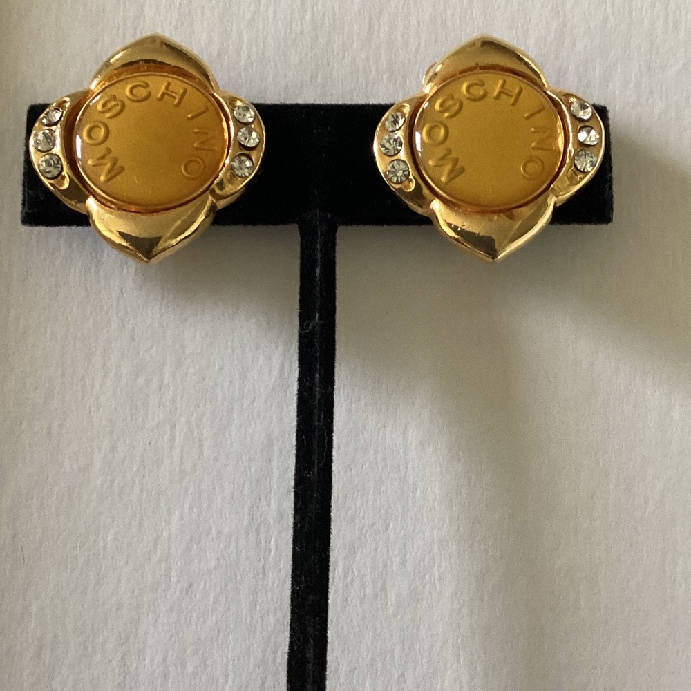 Moschino clip earrings